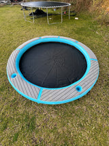 Aussie Floats Lily Pad water hammock in grey Waterwood finish