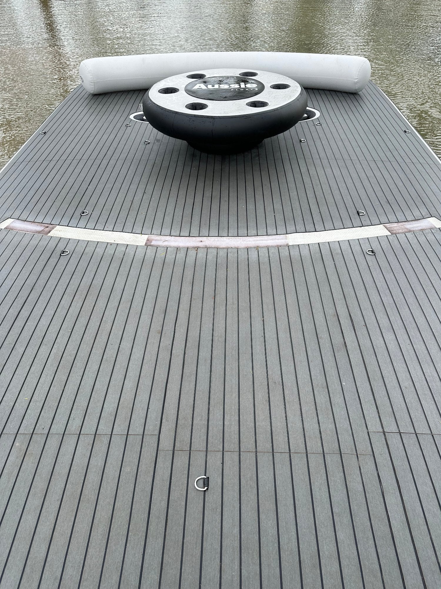 Aussie Floats inflatable houseboat deck extension close-up