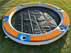 Aussie Floats Lily Pad floating water hammock on a river