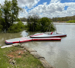 Aussie Floats Custom Coloured Series pontoon in custom colours