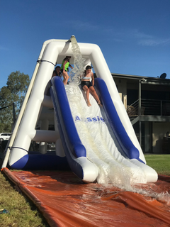 Aussie Floats inflatable water slide for boats and pontoons