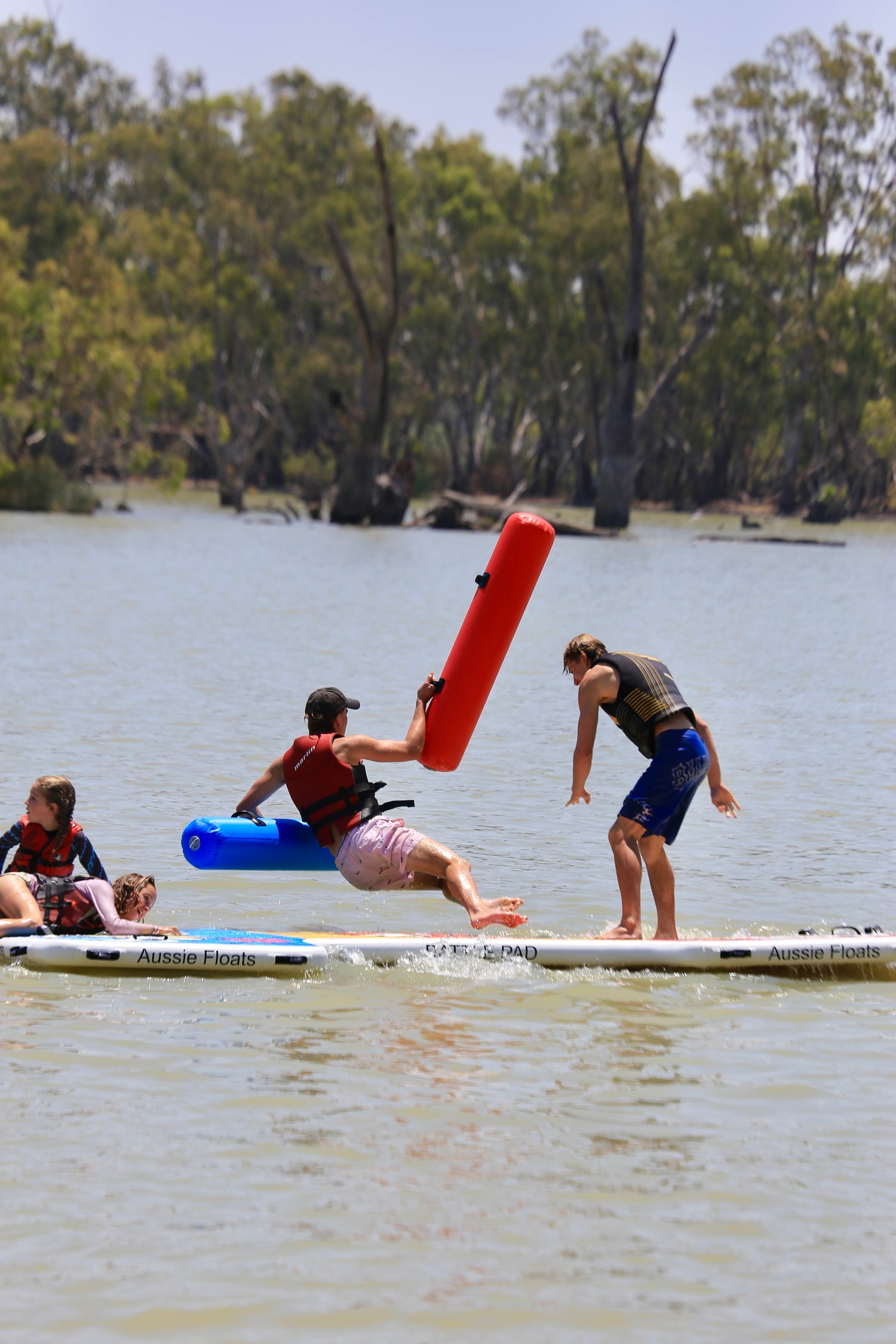Aussie Floats Battle Pad floating inflatable game