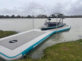 Aussie Floats Walk Up Series inflatable pontoon with side entry for ski boats